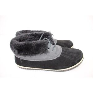 Sperry Elayna Suede Fur Lined Ankle Boots Women's Lace Up Winter Comfort Shoes